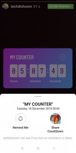 How to use Countdown Sticker in Instagram