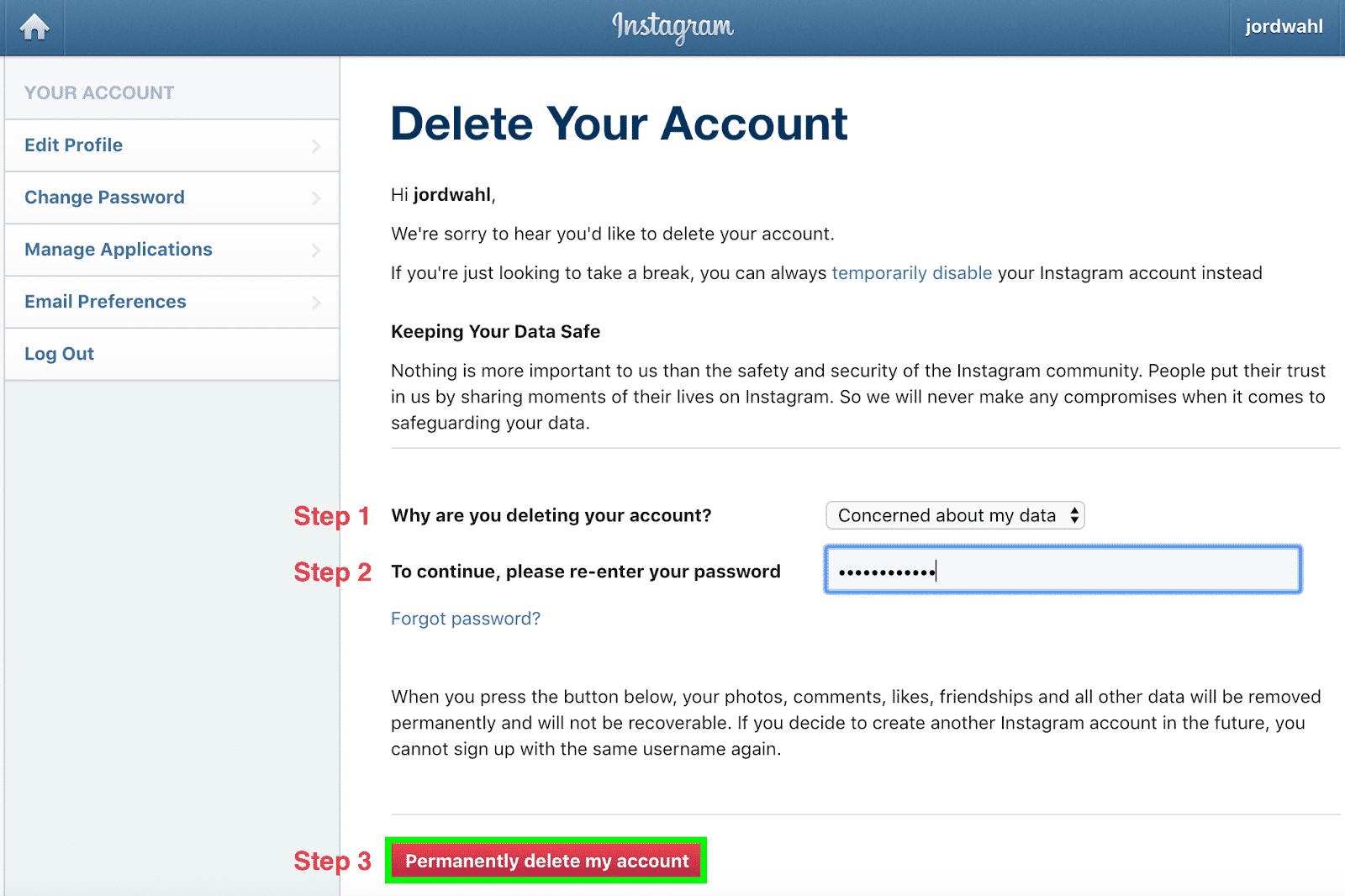 How to delete motherless account