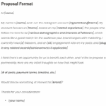Proposal Format for Instagram Sponsorships 2