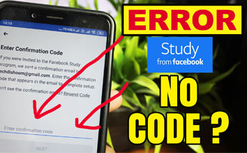 Study from Facebook App ERROR - No confirmation email or code 3