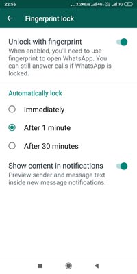 How to enable Fingerprint Lock on WhatsApp 2019 3